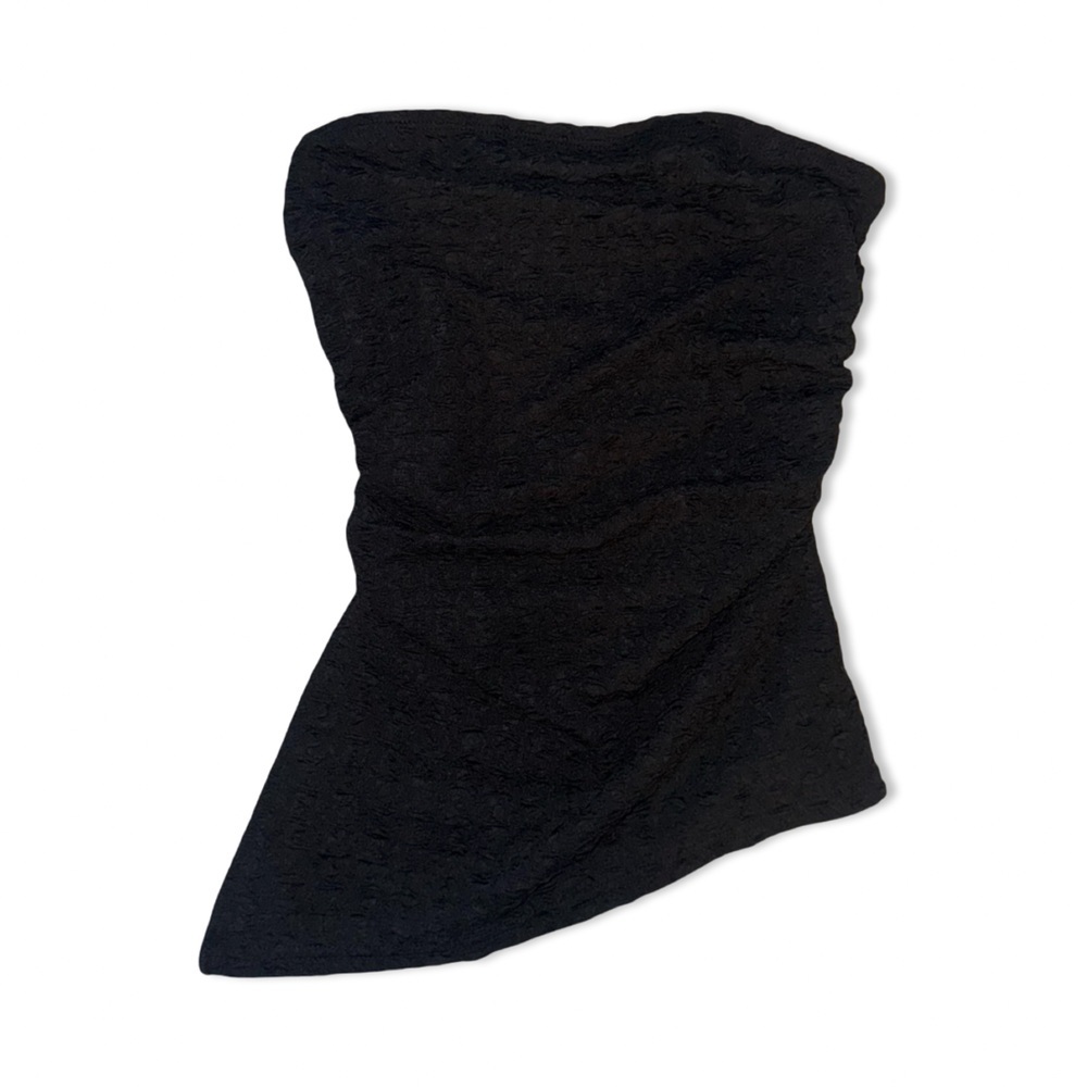 Women’s solid ruched side tub top | asymmetrical | Med | NEW